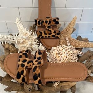 J. Crew Leopard Sandals Slides 8